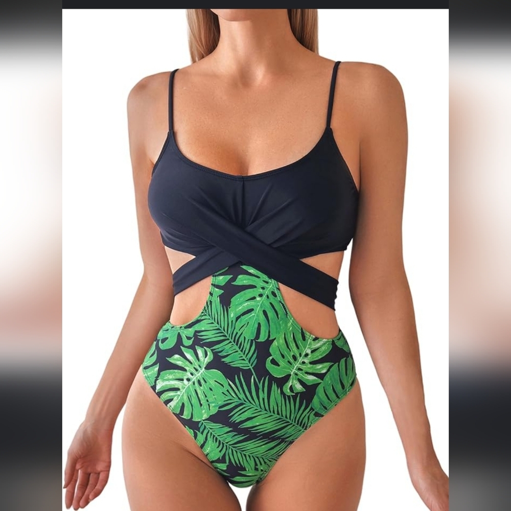 Floral Cutout One Piece Swimsuit